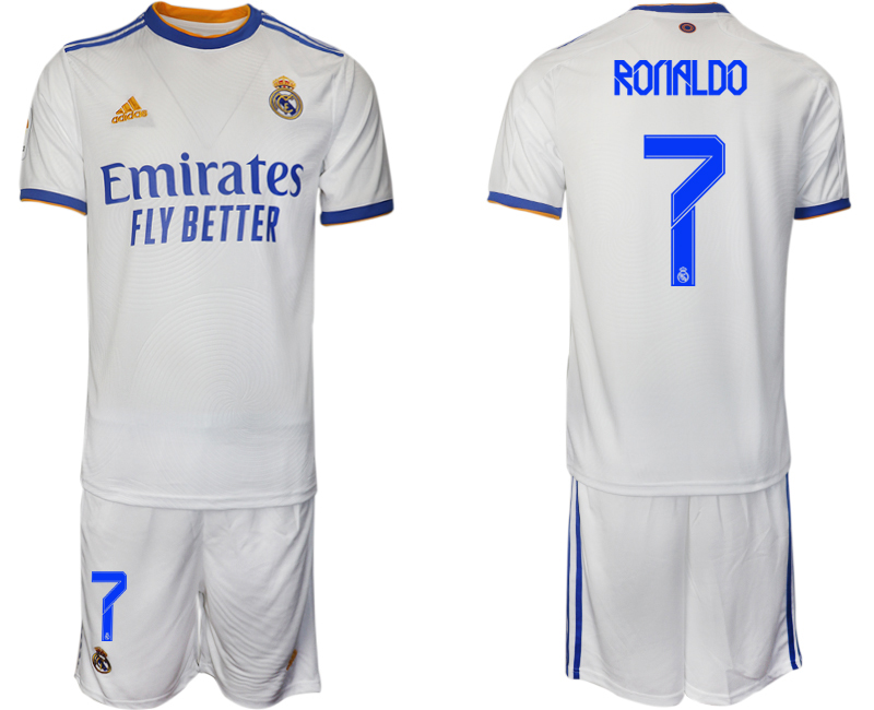 Men 2021-2022 Club Real Madrid home white #7 Soccer Jerseys1